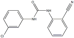 1-(3-chlorophenyl)-3-(2-cyanophenyl)urea 结构式