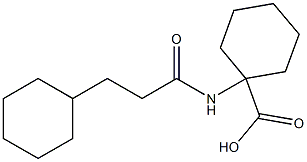1-(3-cyclohexylpropanamido)cyclohexane-1-carboxylic acid 结构式