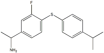 1-(3-fluoro-4-{[4-(propan-2-yl)phenyl]sulfanyl}phenyl)ethan-1-amine 结构式