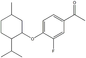 1-(3-fluoro-4-{[5-methyl-2-(propan-2-yl)cyclohexyl]oxy}phenyl)ethan-1-one 结构式