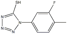 1-(3-fluoro-4-methylphenyl)-1H-1,2,3,4-tetrazole-5-thiol 结构式