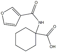 1-(3-furoylamino)cyclohexanecarboxylic acid 结构式