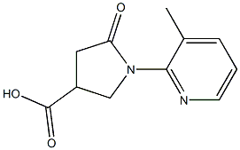 1-(3-methylpyridin-2-yl)-5-oxopyrrolidine-3-carboxylic acid 结构式