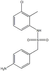 1-(4-aminophenyl)-N-(3-chloro-2-methylphenyl)methanesulfonamide 结构式