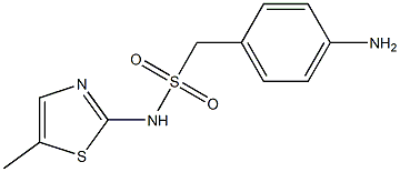 1-(4-aminophenyl)-N-(5-methyl-1,3-thiazol-2-yl)methanesulfonamide 结构式