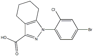 1-(4-bromo-2-chlorophenyl)-4,5,6,7-tetrahydro-1H-indazole-3-carboxylic acid 结构式