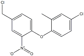 1-(4-chloro-2-methylphenoxy)-4-(chloromethyl)-2-nitrobenzene 结构式