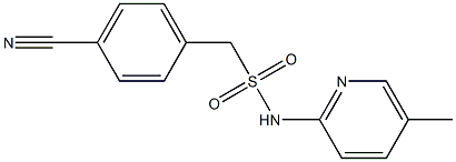 1-(4-cyanophenyl)-N-(5-methylpyridin-2-yl)methanesulfonamide 结构式