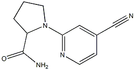 1-(4-cyanopyridin-2-yl)pyrrolidine-2-carboxamide 结构式