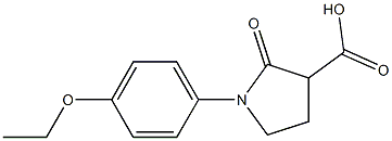 1-(4-ethoxyphenyl)-2-oxopyrrolidine-3-carboxylic acid 结构式