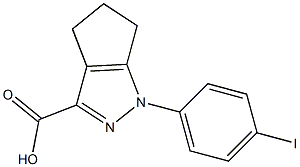 1-(4-iodophenyl)-1H,4H,5H,6H-cyclopenta[c]pyrazole-3-carboxylic acid 结构式