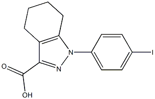 1-(4-iodophenyl)-4,5,6,7-tetrahydro-1H-indazole-3-carboxylic acid 结构式