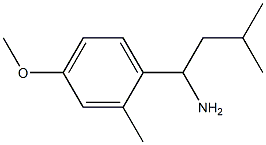 1-(4-methoxy-2-methylphenyl)-3-methylbutan-1-amine 结构式