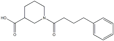 1-(4-phenylbutanoyl)piperidine-3-carboxylic acid 结构式