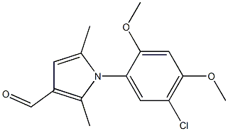 1-(5-chloro-2,4-dimethoxyphenyl)-2,5-dimethyl-1H-pyrrole-3-carbaldehyde 结构式