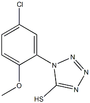 1-(5-chloro-2-methoxyphenyl)-1H-1,2,3,4-tetrazole-5-thiol 结构式
