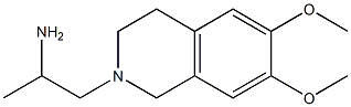 1-(6,7-dimethoxy-1,2,3,4-tetrahydroisoquinolin-2-yl)propan-2-amine 结构式