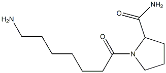 1-(7-aminoheptanoyl)pyrrolidine-2-carboxamide 结构式