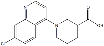 1-(7-chloroquinolin-4-yl)piperidine-3-carboxylic acid 结构式