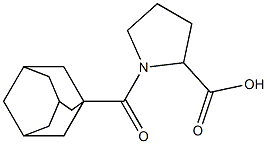 1-(adamantan-1-ylcarbonyl)pyrrolidine-2-carboxylic acid 结构式