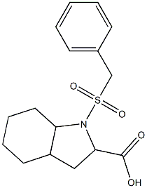 1-(benzylsulfonyl)octahydro-1H-indole-2-carboxylic acid 结构式