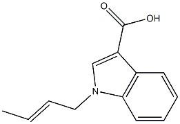 1-(but-2-en-1-yl)-1H-indole-3-carboxylic acid 结构式