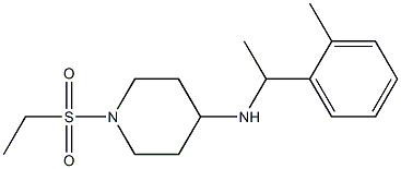 1-(ethanesulfonyl)-N-[1-(2-methylphenyl)ethyl]piperidin-4-amine 结构式