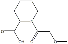 1-(methoxyacetyl)piperidine-2-carboxylic acid 结构式