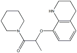 1-(piperidin-1-yl)-2-(1,2,3,4-tetrahydroquinolin-8-yloxy)propan-1-one 结构式