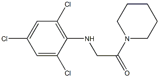 1-(piperidin-1-yl)-2-[(2,4,6-trichlorophenyl)amino]ethan-1-one 结构式