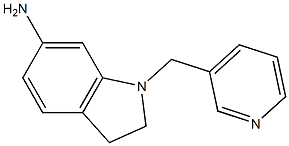 1-(pyridin-3-ylmethyl)-2,3-dihydro-1H-indol-6-amine 结构式