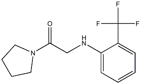 1-(pyrrolidin-1-yl)-2-{[2-(trifluoromethyl)phenyl]amino}ethan-1-one 结构式