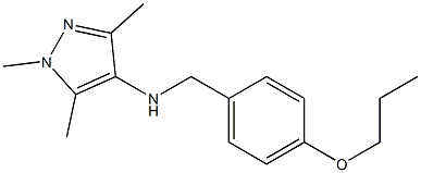 1,3,5-trimethyl-N-[(4-propoxyphenyl)methyl]-1H-pyrazol-4-amine 结构式