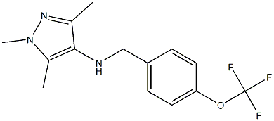 1,3,5-trimethyl-N-{[4-(trifluoromethoxy)phenyl]methyl}-1H-pyrazol-4-amine 结构式