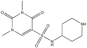 1,3-dimethyl-2,4-dioxo-N-(piperidin-4-yl)-1,2,3,4-tetrahydropyrimidine-5-sulfonamide 结构式