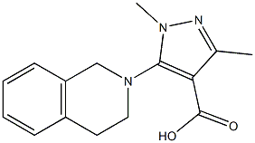 1,3-dimethyl-5-(1,2,3,4-tetrahydroisoquinolin-2-yl)-1H-pyrazole-4-carboxylic acid 结构式