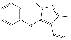 1,3-dimethyl-5-(2-methylphenoxy)-1H-pyrazole-4-carbaldehyde 结构式