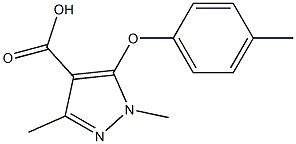 1,3-dimethyl-5-(4-methylphenoxy)-1H-pyrazole-4-carboxylic acid 结构式