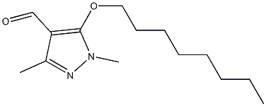 1,3-dimethyl-5-(octyloxy)-1H-pyrazole-4-carbaldehyde 结构式