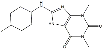 1,3-dimethyl-8-[(4-methylcyclohexyl)amino]-2,3,6,7-tetrahydro-1H-purine-2,6-dione 结构式