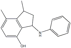 1,7-dimethyl-3-(phenylamino)-2,3-dihydro-1H-inden-4-ol 结构式