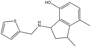 1,7-dimethyl-3-[(thiophen-2-ylmethyl)amino]-2,3-dihydro-1H-inden-4-ol 结构式