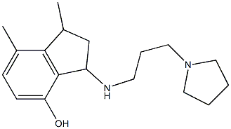 1,7-dimethyl-3-{[3-(pyrrolidin-1-yl)propyl]amino}-2,3-dihydro-1H-inden-4-ol 结构式