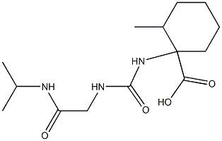 1-[({[2-(isopropylamino)-2-oxoethyl]amino}carbonyl)amino]-2-methylcyclohexanecarboxylic acid 结构式