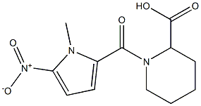 1-[(1-methyl-5-nitro-1H-pyrrol-2-yl)carbonyl]piperidine-2-carboxylic acid 结构式