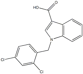 1-[(2,4-dichlorophenyl)methyl]-1H-indole-3-carboxylic acid 结构式