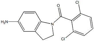 1-[(2,6-dichlorophenyl)carbonyl]-2,3-dihydro-1H-indol-5-amine 结构式