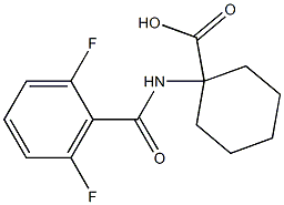 1-[(2,6-difluorobenzoyl)amino]cyclohexanecarboxylic acid 结构式