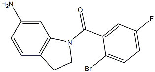 1-[(2-bromo-5-fluorophenyl)carbonyl]-2,3-dihydro-1H-indol-6-amine 结构式