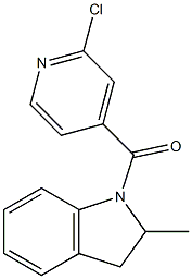 1-[(2-chloropyridin-4-yl)carbonyl]-2-methyl-2,3-dihydro-1H-indole 结构式